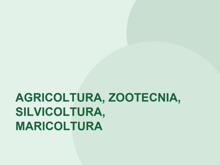 Corso nel settore Agricoltura, zootecnia, silvicoltura, maricoltura