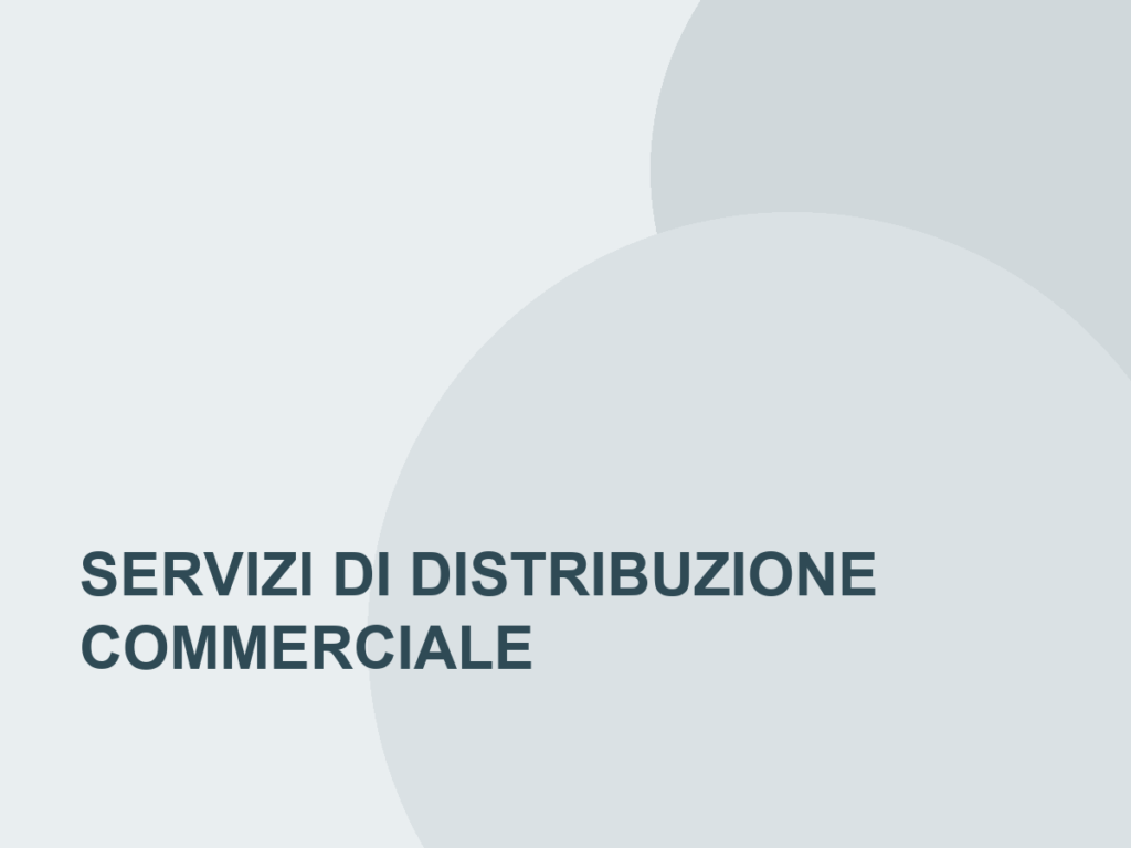 Corso nel settore Servizi di distribuzione commerciale