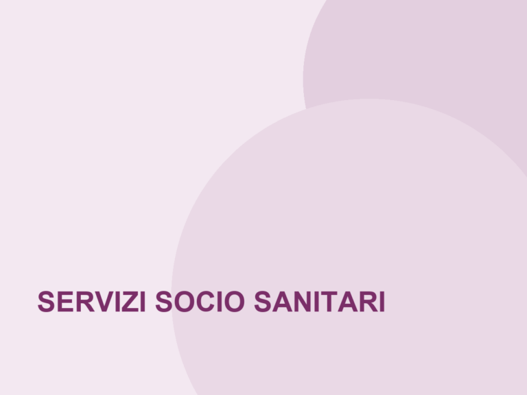 Corso nel settore Servizi socio sanitari